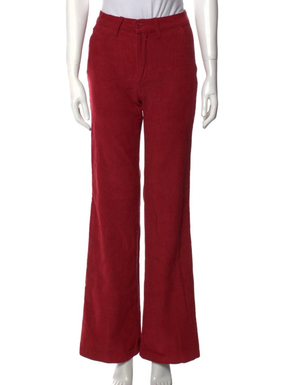 Reformation Maroon Red Wide Leg Corduroy Pants Size 27